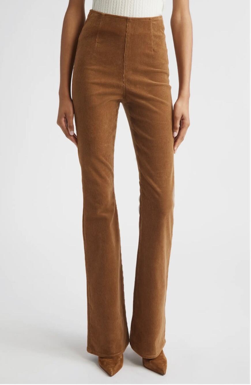 NEW Veronica Beard Beverly Off Duty Pull-On High Waist Flare Corduroy Pants XS